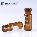 HPLC GC Amber crimp autosampler 2ml dram vial with write on patch